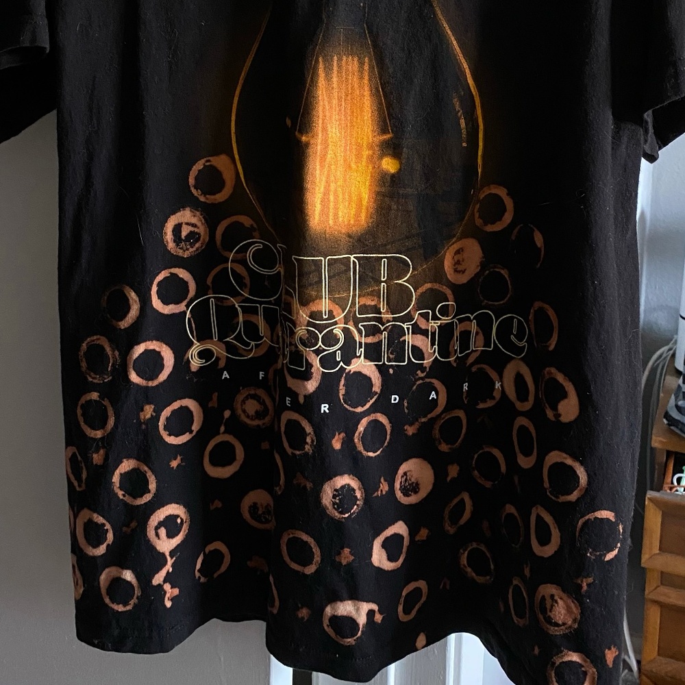 HANDMADE REPURPOSED ARTWEAR TSHIRT - DNICE CLUB QUARANTINE